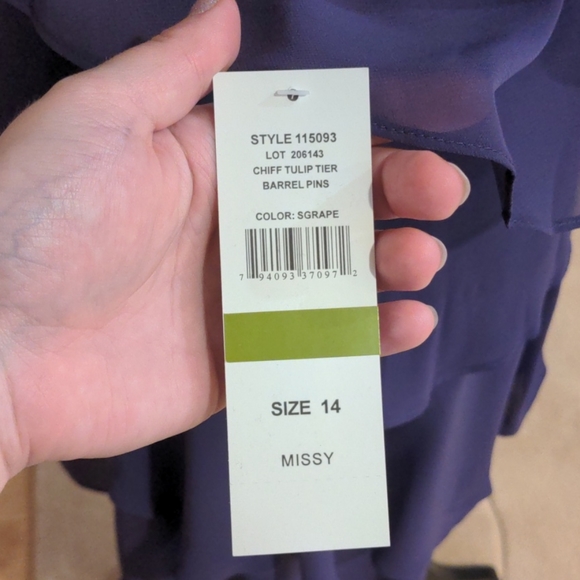 NWT Layered Flowy Purple Dress - Picture 6 of 6